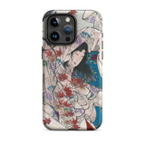 Maple Leaf Gathering - Taiso Yoshitoshi Phone Case Iphone 15 Pro Max / Matte Artistic Phone Case Maple Leaf Gathering, Taiso Yoshitoshi’s