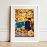 Marigolden - Bkk Flower Market Marigolds Art Print / Canvas, 12x16’’ / 31x41cm / White Frame / Matboard, Posters Prints & Visual Artwork,