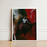 Framed Artwork Muscular Winged Figure Dark Attire Dramatic African American Vampire, Marius Steps Forward, Gay