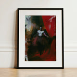 Marius - Gay African American Vampire Art Print / Canvas Black-framed Dramatic Dark-toned Painting Angelic Figure, Steps Forward, Prints