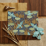 Martins-pêcheurs - Maurice Pillard Verneuil Art Print / Canvas Square Notecard Stylized Nouveau Design Light Blue, Verneuil’s