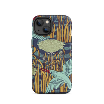Martins-pecheurs - Maurice Pillard Verneuil Phone Case, Maurice Pillard Verneuil, Pillard Verneuil’s Martins-pêcheurs, Art Nouveau
