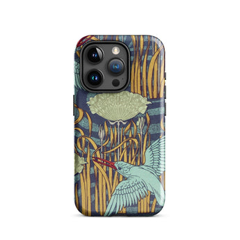 Martins-pecheurs - Maurice Pillard Verneuil Phone Case, Maurice Pillard Verneuil, Pillard Verneuil’s Martins-pêcheurs, Art Nouveau