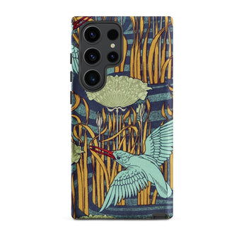 Martins-pecheurs - Maurice Pillard Verneuil Phone Case Samsung Galaxy S23 Ultra / Matte Phone Case Stylized Turquoise Hummingbird Red Beak