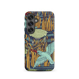 Martins-pecheurs - Maurice Pillard Verneuil Phone Case Samsung Galaxy S25 / Matte Phone Case Stylized Illustration Turquoise Hummingbird