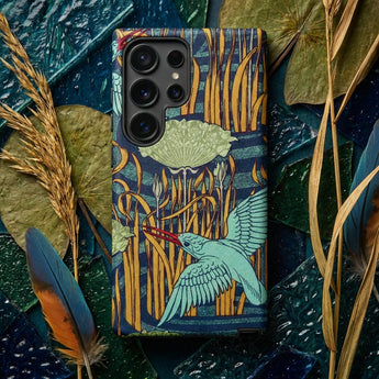 Martins-pecheurs - Maurice Pillard Verneuil Phone Case, Maurice Pillard Verneuil, Pillard Verneuil’s Martins-pêcheurs, Art Nouveau