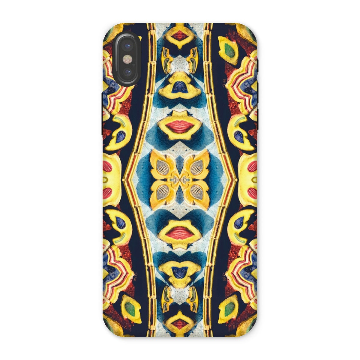 Masala Thai - Mosaic Pattern Art Iphone Case, x / Matte, Colorful Abstract Patterned Phone Case Symmetrical Designs Lips