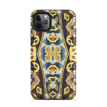 Masala Thai - Mosaic Pattern Art Phone Case Iphone 11 Pro Max / Matte Patterned Smartphone Case Saffron-hued Fever Dream, Stoic Monk Crack,