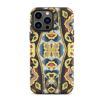 Masala Thai - Mosaic Pattern Art Phone Case Iphone 13 Pro Max / Matte Patterned Smartphone Case Saffron-hued Fever Dream, Stoic Monk Crack,