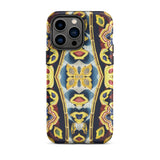 Masala Thai - Mosaic Pattern Art Phone Case Iphone 14 Pro Max / Matte Patterned Smartphone Case Saffron-hued Fever Dream, Stoic Monk Crack,