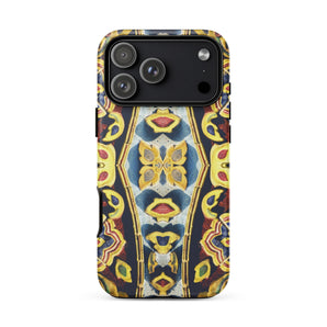Masala Thai - Mosaic Pattern Art Phone Case Iphone 17 Pro Max / Matte Iphone 12 Pro Max Case Abstract Pattern Blue Saffron-hued Fever