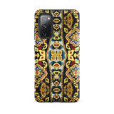 Masala Thai - Mosaic Pattern Art Phone Case Samsung Galaxy S20 Fe / Matte Vibrant Symmetrical Kaleidoscopic Phone Case Intricate Gold Blue