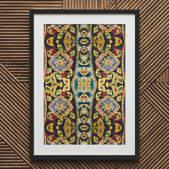 Masala Thai - Kunstdruck mit Mosaikmuster / Leinwand, 20x30’’ / 51x76cm / Schwarzer Rahmen / Passepartout, Poster, Drucke & visuelle Kunstwerke, Toby Leon