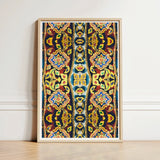 Vibrant Vertically Oriented Framed Artwork Symmetrical Kaleidoscopic Pattern Thailand’s Psychedelic Temple, Thai Aesthetic, Design Ecstasy