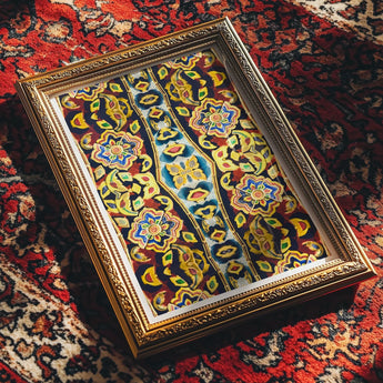 Masala Thai - Mosaic Pattern Art Print / Canvas Ornate Gold-framed Artwork Colorful Islamic Geometric Floral Patterns Thailand’s