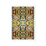 Masala Thai - Mosaic Pattern Art Print, Ornate Decorative Pattern Symmetrical Floral Geometric Designs Vibrant
