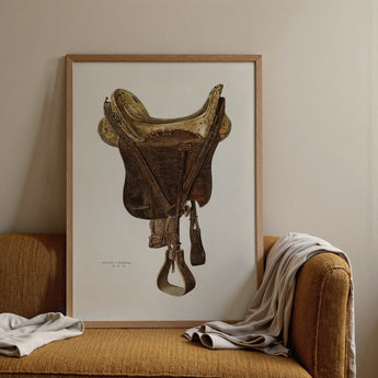 Mclellan Saddle - Walter Praefke Equestrian Art Print / Canvas, Posters Prints & Visual Artwork, Toby Leon