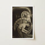 Mechanic and Steam Pump - Lewis w Hine Art Print / Canvas Industrial, Gelatin Silver Photography, House Series Prints