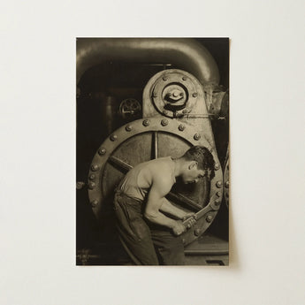 Mechanic and Steam Pump - Lewis w Hine Art Print / Canvas, 12x18’’ / 31x46cm / Unframed / no Border, Posters Prints & Visual Artwork, Toby