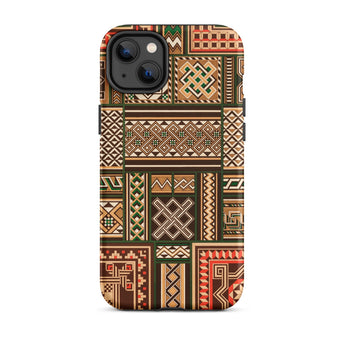 Medieval Floor Tile Patterns - Auguste Racinet Iphone Case, 14 Plus / Matte, Patterned Smartphone Case