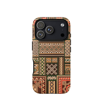 Medieval Floor Tile Patterns - Auguste Racinet Phone Case Iphone 17 Pro / Matte Iphone 13 Pro Max Case African-inspired Pattern Earth