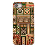 Medieval Floor Tile Patterns - Auguste Racinet Phone Case Iphone 8 / Matte Phone Case Traditional African Tribal Patterns Brown Orange