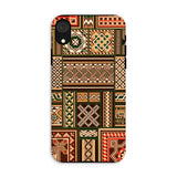 Medieval Floor Tile Patterns - Auguste Racinet Phone Case Iphone Xr / Matte Phone Case Traditional African-style Geometric Patterns Earth
