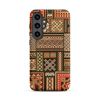 Medieval Floor Tile Patterns - Auguste Racinet Phone Case Samsung Galaxy S24 Plus / Matte Phone Case Vibrant Geometric Pattern Earthy Tones