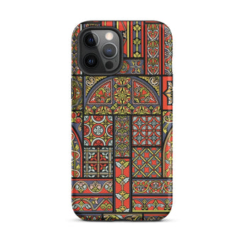 Mittelalterliche Buntglasfenster - Auguste Racinet Iphone Case, 12 Pro Max / Matt, Handyhüllen, Toby Leon