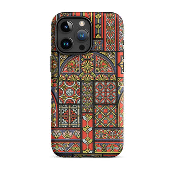 Mittelalterliche Buntglasfenster - Auguste Racinet Iphone Case, 15 Pro Max / Matt, Handyhüllen, Toby Leon
