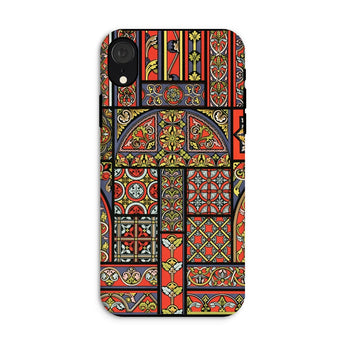 Medieval Stained Glass Windows - Auguste Racinet Iphone Case, Xr / Matte, Phone Case Colorful Medieval Stained Glass Window Pattern