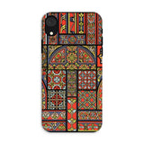 Medieval Stained Glass Windows - Auguste Racinet Phone Case Iphone Xr / Matte Phone Case Colorful Medieval Stained Glass Window Pattern