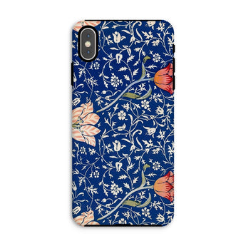 Medway - William Morris Victorian Era Iphone Case, Xs Max / Matte, Floral Patterned Phone Case Blue Background Colorful Flower