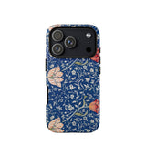 Medway - William Morris Victorian Era Phone Case Iphone 17 Pro / Matte Blue Floral Phone Case Three Camera Cutouts Textured William