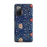 Medway - William Morris Victorian Era Phone Case Samsung Galaxy S20 Fe / Matte Navy Blue Phone Case Adorned Delicate Floral Pattern William