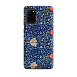 Medway - William Morris Victorian Era Phone Case Samsung Galaxy S20 Plus / Matte Navy Blue Phone Case Adorned Delicate Floral Pattern
