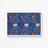 Framed Artwork Pattern Stylized Red Peach Tulips Delicate William Morris’s Floral, Opus, Behold Medway