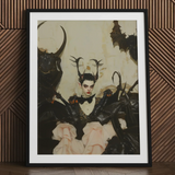 Memnoch - Gay Ancient Vampire Art Print / Canvas Black-framed Art Print Gothic Portrait Elf-like Figure Black Gay Ancient Vampire, Vampire