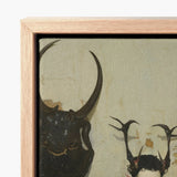 Framed Canvas Artwork Dark Stylized Bull’s Head Prominent Gay Ancient Vampire, Art, Eternal Damnation