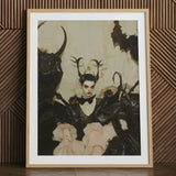 Memnoch - Gay Ancient Vampire Art Print / Canvas Framed Art Print Dark Gothic Illustration Elf-like Figure Gay Ancient Vampire, Vampire