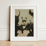 Memnoch - Gay Ancient Vampire Art Print / Canvas Framed Dark Gothic-style Illustration Figure Black, Eternal Damnation Prints