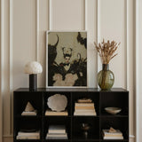 Memnoch - Gay Ancient Vampire Art Print / Canvas Sleek Black Cube Unit Books Stones Decorative Items, Eternal Damnation Prints