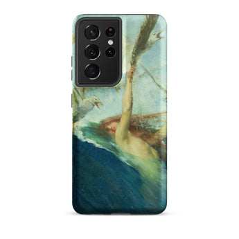 Mermaid Being Mobbed by Seagulls - Giovanni Segantini Phone Case, Samsung Galaxy S21 Ultra / Matte, Mobile Cases, Toby Leon