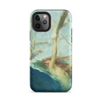 Mermaid Being Mobbed by Seagulls - Giovanni Segantini Phone Case Iphone 11 Pro / Matte Artistic Phone Case Giovanni Segantini, Segantini