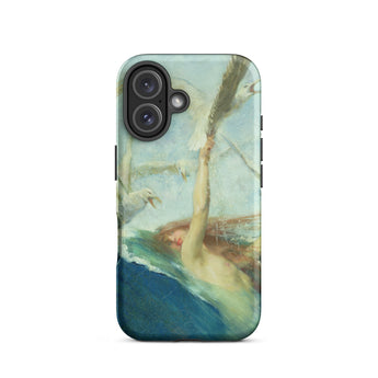 Mermaid Being Mobbed by Seagulls - Giovanni Segantini Phone Case Iphone 16 / Matte Artistic Phone Case Giovanni Segantini, Segantini Iphone