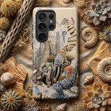 Metropolis - Surreal Cactus Art Phone Case Beige Smartphone Case Intricate Vintage-style Illustration Marine Life Surreal Cactus Art,
