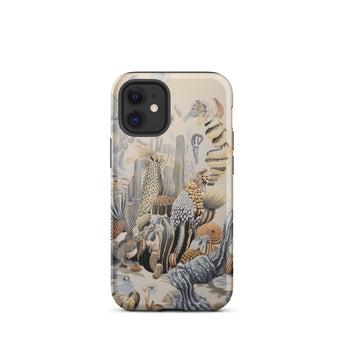 Metropolis - Surreal Cactus Art Phone Case Iphone 12 Mini / Matte Botanical-themed Phone Case Surreal Cactus Art, Skyline Blooms, Succulent