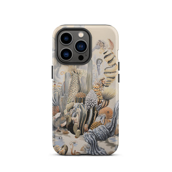 Metropolis - Surreal Cactus Art Phone Case Iphone 13 Pro / Matte Botanical-themed Iphone Case Surreal Cactus Art, Skyline Blooms, Succulent