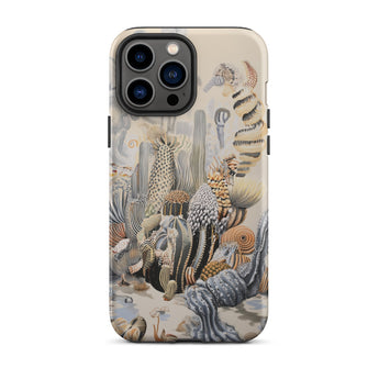 Metropolis - Surreal Cactus Art Phone Case Iphone 13 Pro Max / Matte Cactus-themed Iphone Case Surreal Cactus Art, Skyline Blooms,