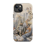 Metropolis - Surreal Cactus Art Phone Case Iphone 14 Plus / Matte Cactus-themed Iphone Case Surreal Cactus Art, Skyline Blooms, Succulent
